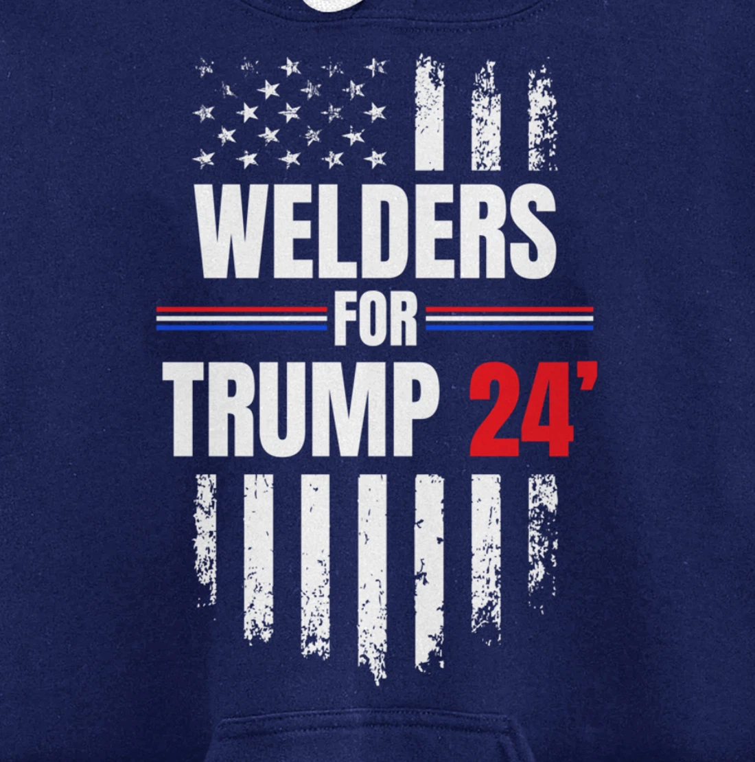 2024 American Flag Pullover Hoodie