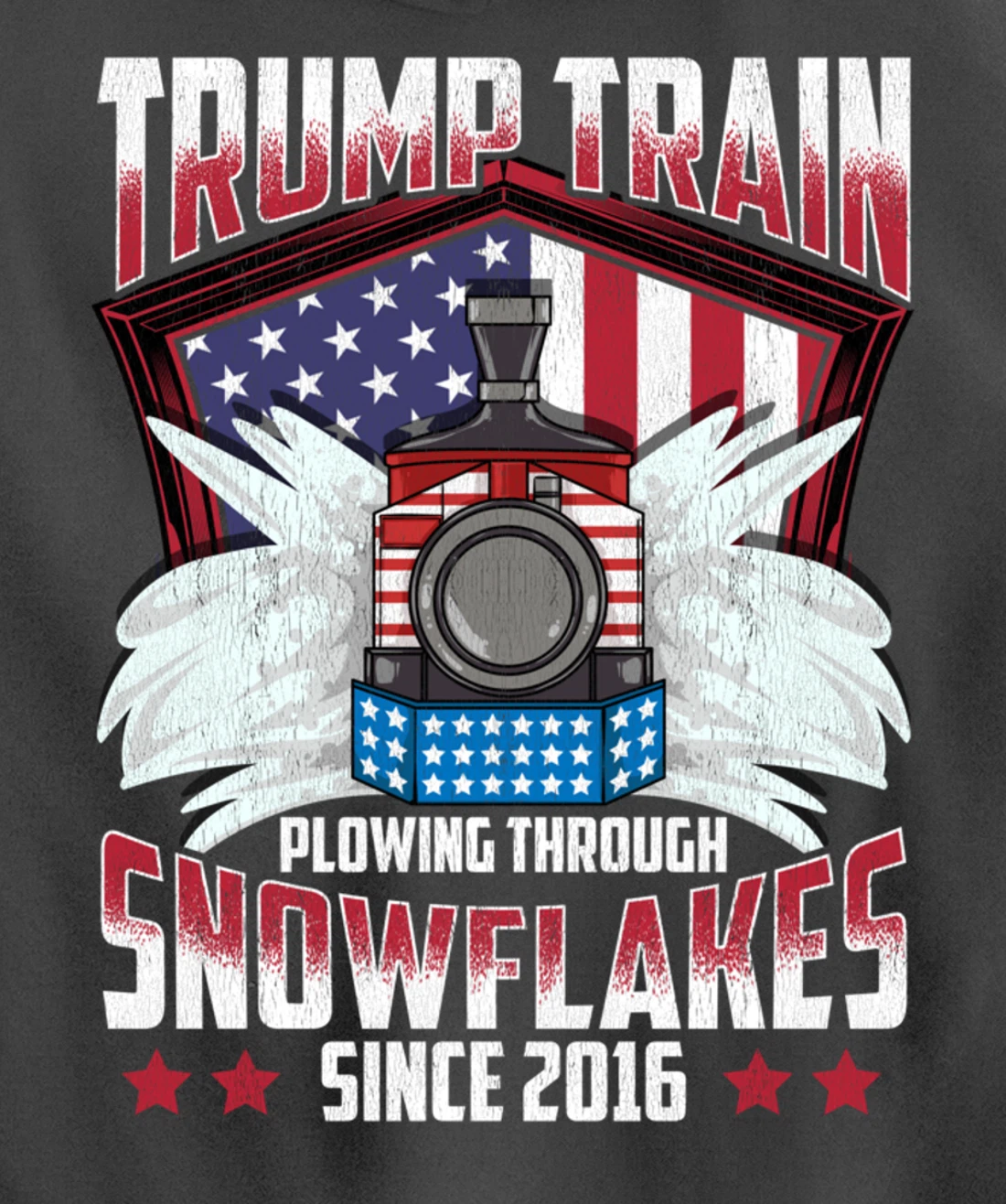 Trump Train Shirt 2024 President Elections Snow Plow Patriot Pullover Hoodie