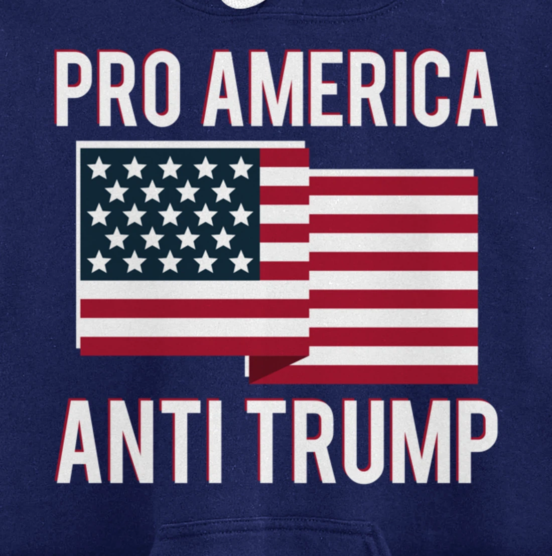 Pro-America Anti-Trump American USA Flag Resist Pullover Hoodie