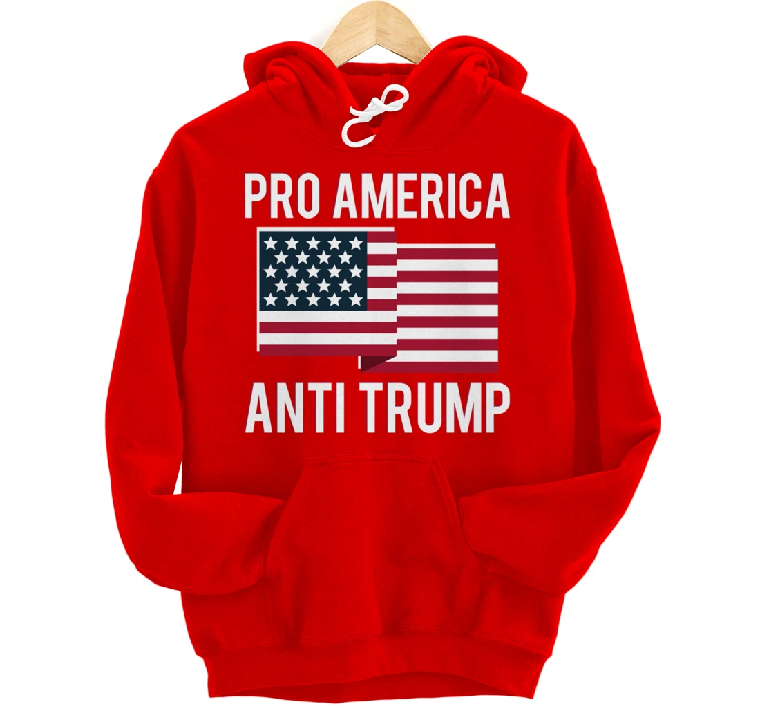Pro-America Anti-Trump American USA Flag Resist Pullover Hoodie