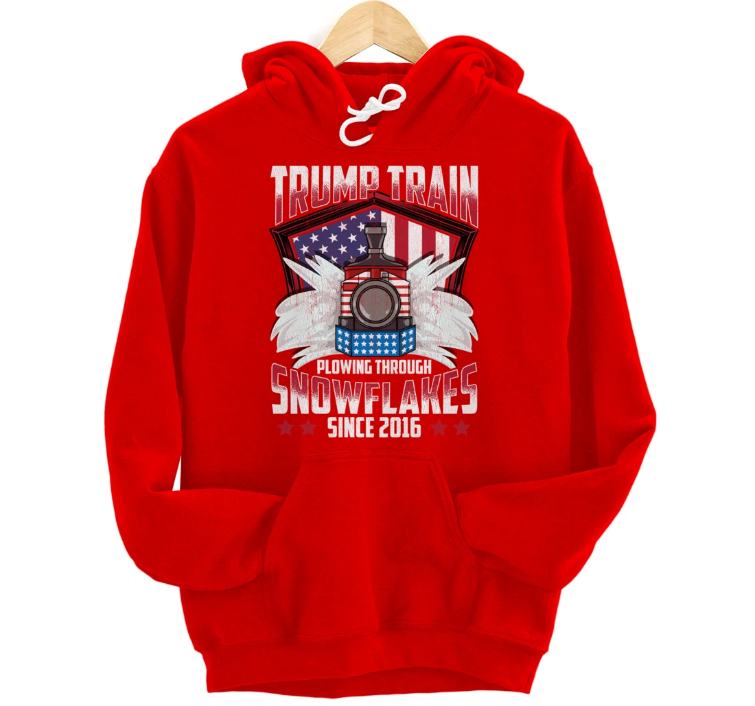Trump Train Shirt 2024 President Elections Snow Plow Patriot Pullover Hoodie