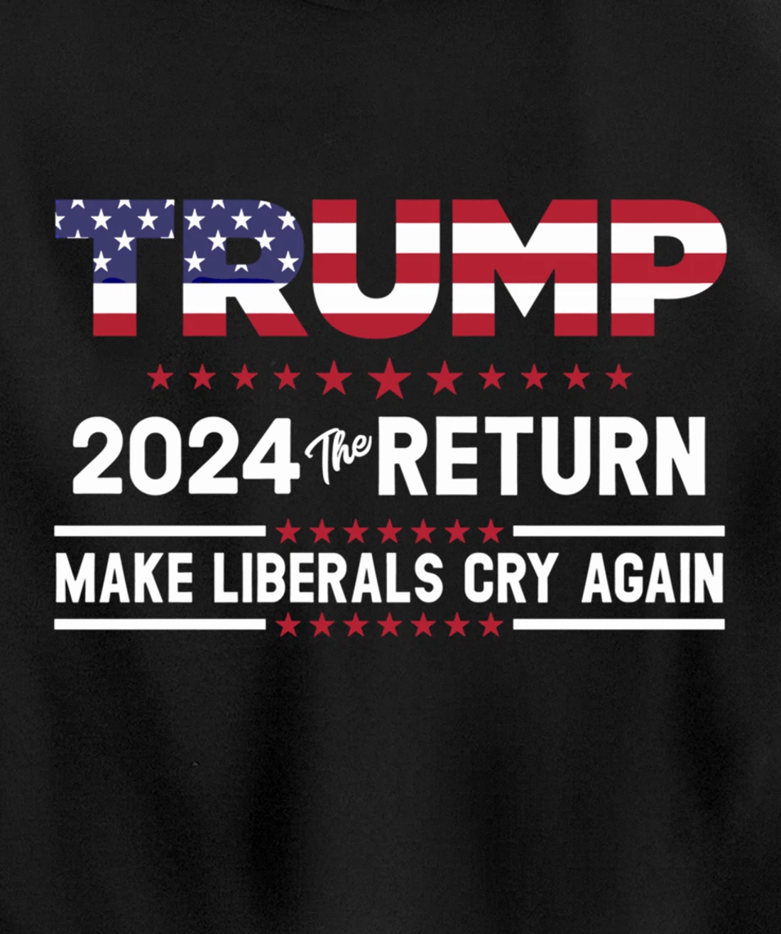Trump 2024 The Return Make Liberals Cry Again Pro Trump Gift Pullover Hoodie