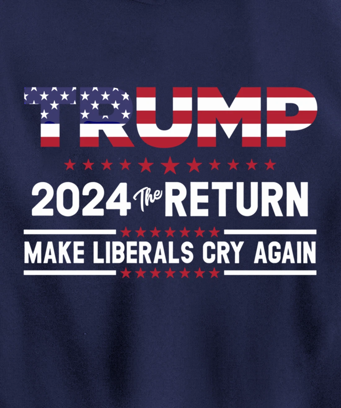 Trump 2024 The Return Make Liberals Cry Again Pro Trump Gift Pullover Hoodie