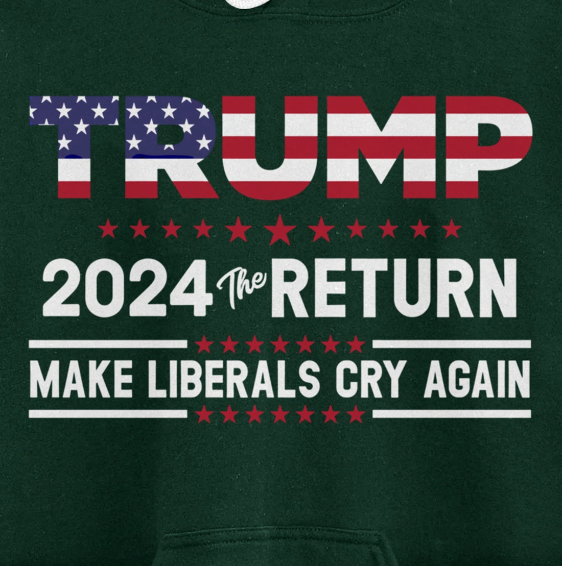 Trump 2024 The Return Make Liberals Cry Again Pro Trump Gift Pullover Hoodie