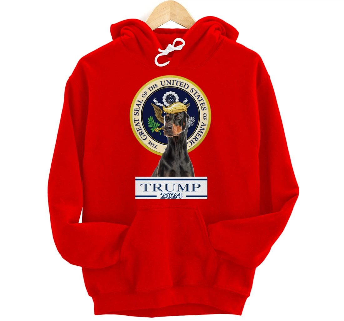 Trump 2024 Doberman Pinscher Pullover Hoodie