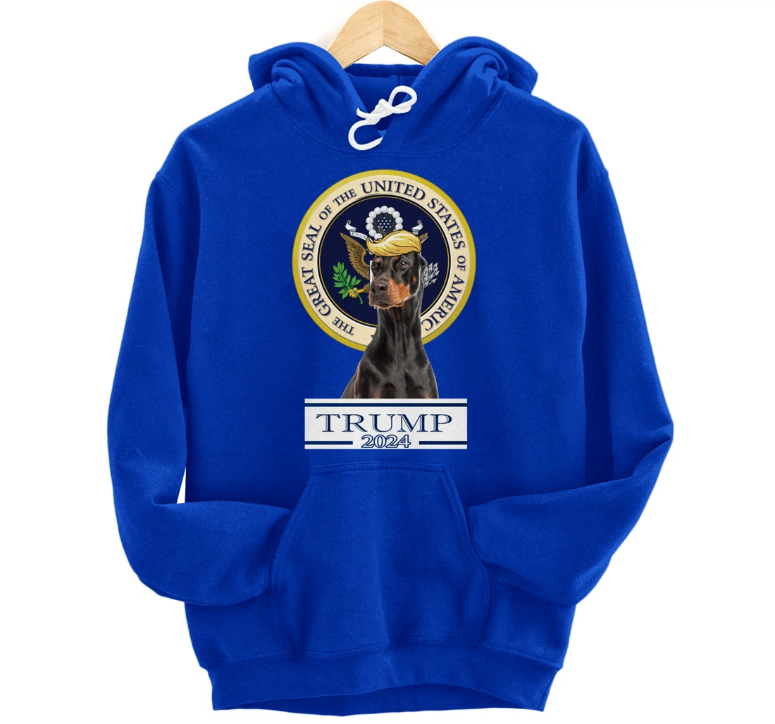 Trump 2024 Doberman Pinscher Pullover Hoodie