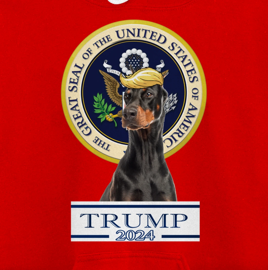 Trump 2024 Doberman Pinscher Pullover Hoodie