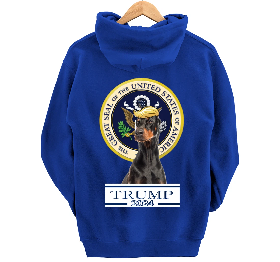 Trump 2024 Doberman Pinscher Pullover Hoodie
