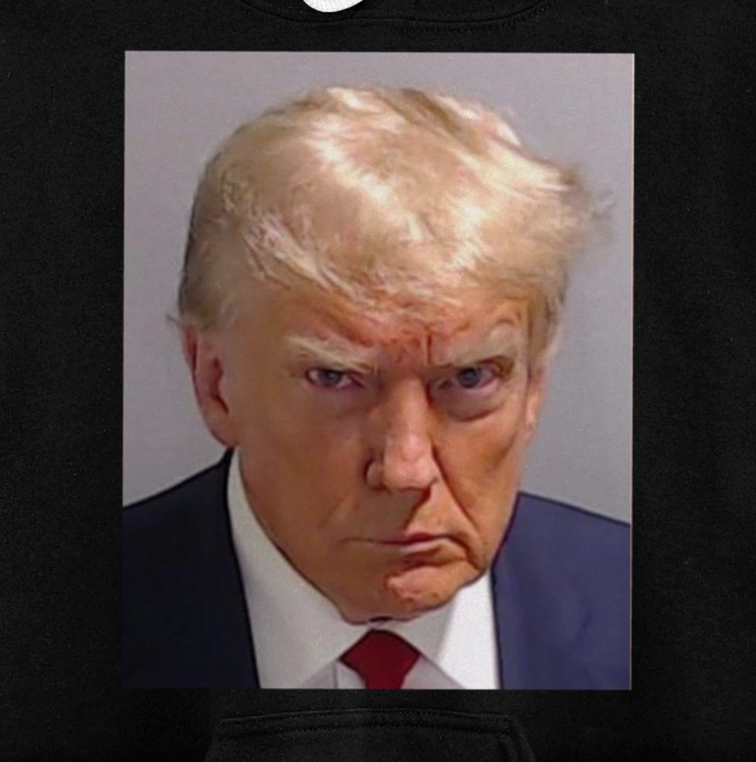 Donald Trump Mug Shot - Trump Mugshot Prison Portrait Jail Pullover Hoodie