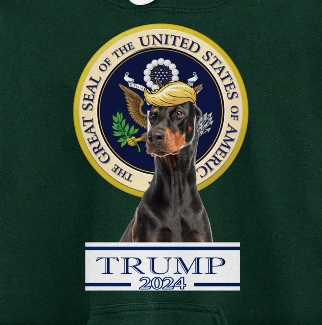 Trump 2024 Doberman Pinscher Pullover Hoodie