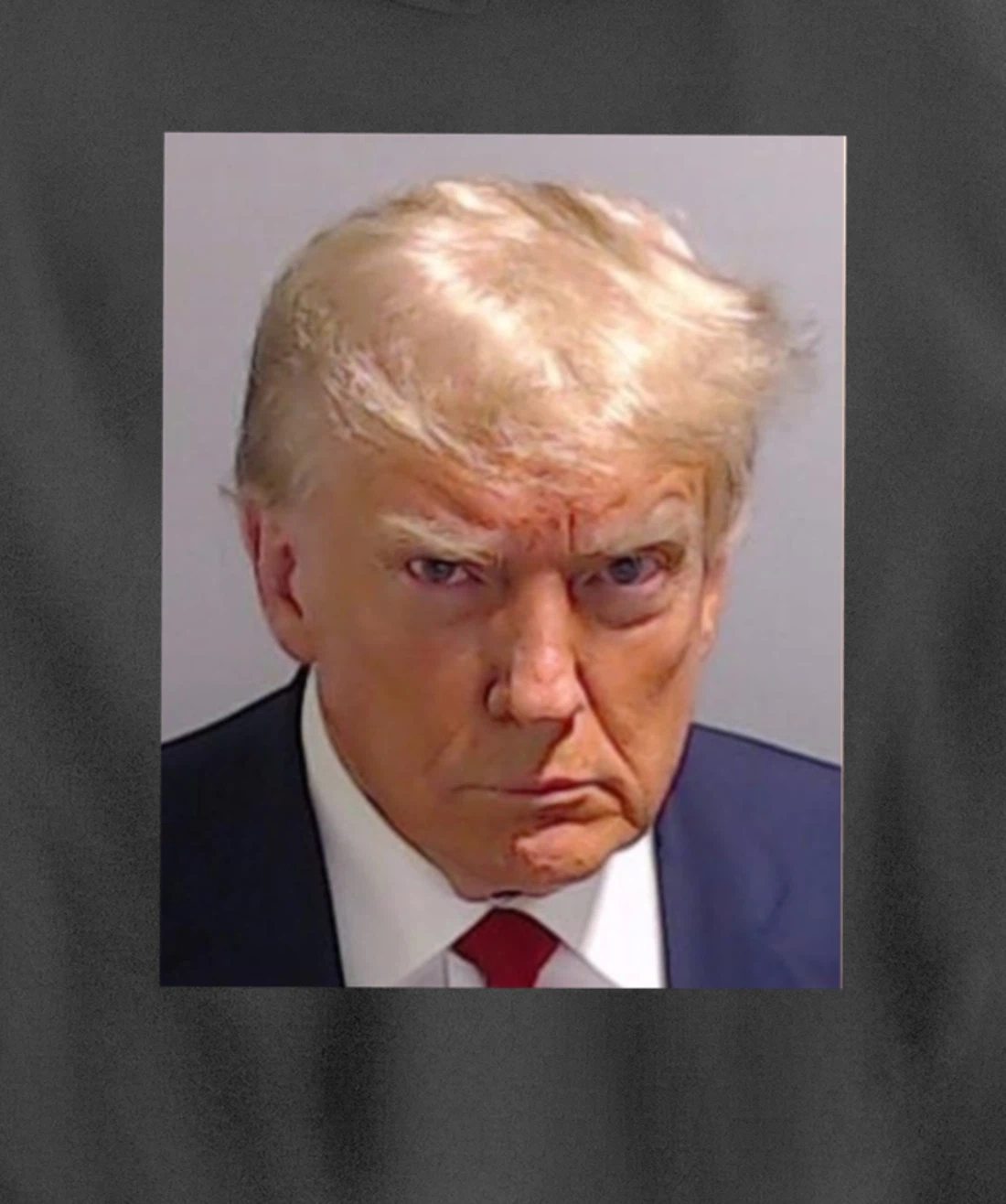 Donald Trump Mug Shot - Trump Mugshot Prison Portrait Jail Pullover Hoodie