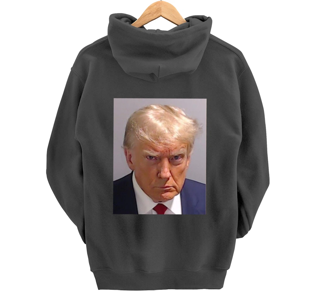 Donald Trump Mug Shot - Trump Mugshot Prison Portrait Jail Pullover Hoodie