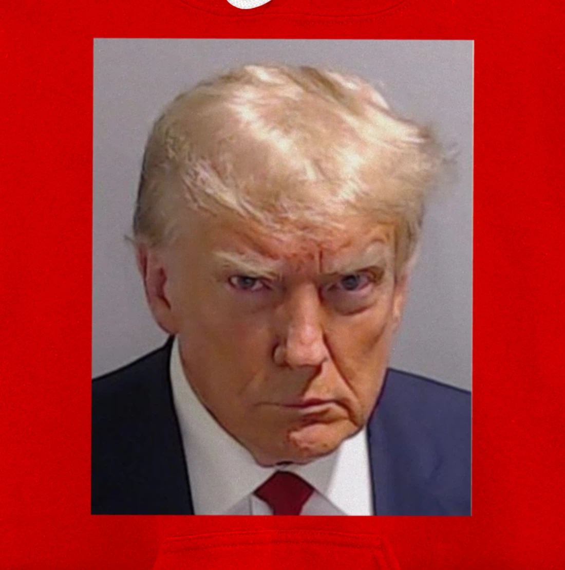 Donald Trump Mug Shot - Trump Mugshot Prison Portrait Jail Pullover Hoodie