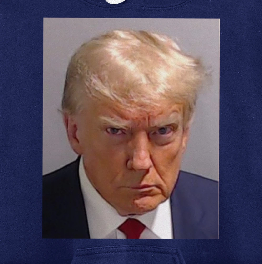Donald Trump Mug Shot - Trump Mugshot Prison Portrait Jail Pullover Hoodie