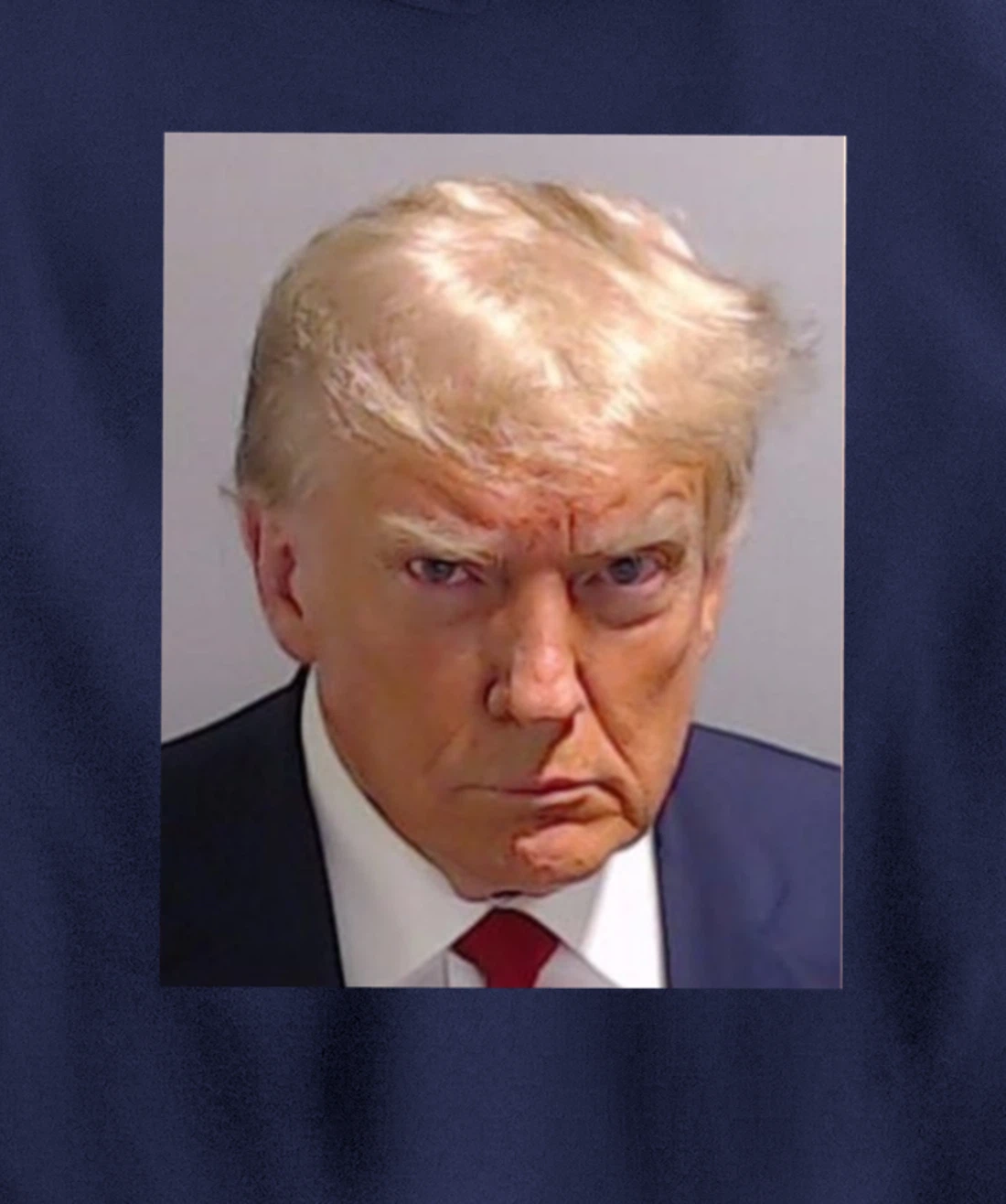 Donald Trump Mug Shot - Trump Mugshot Prison Portrait Jail Pullover Hoodie