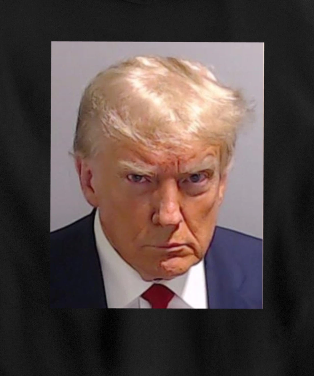 Donald Trump Mug Shot - Trump Mugshot Prison Portrait Jail Pullover Hoodie