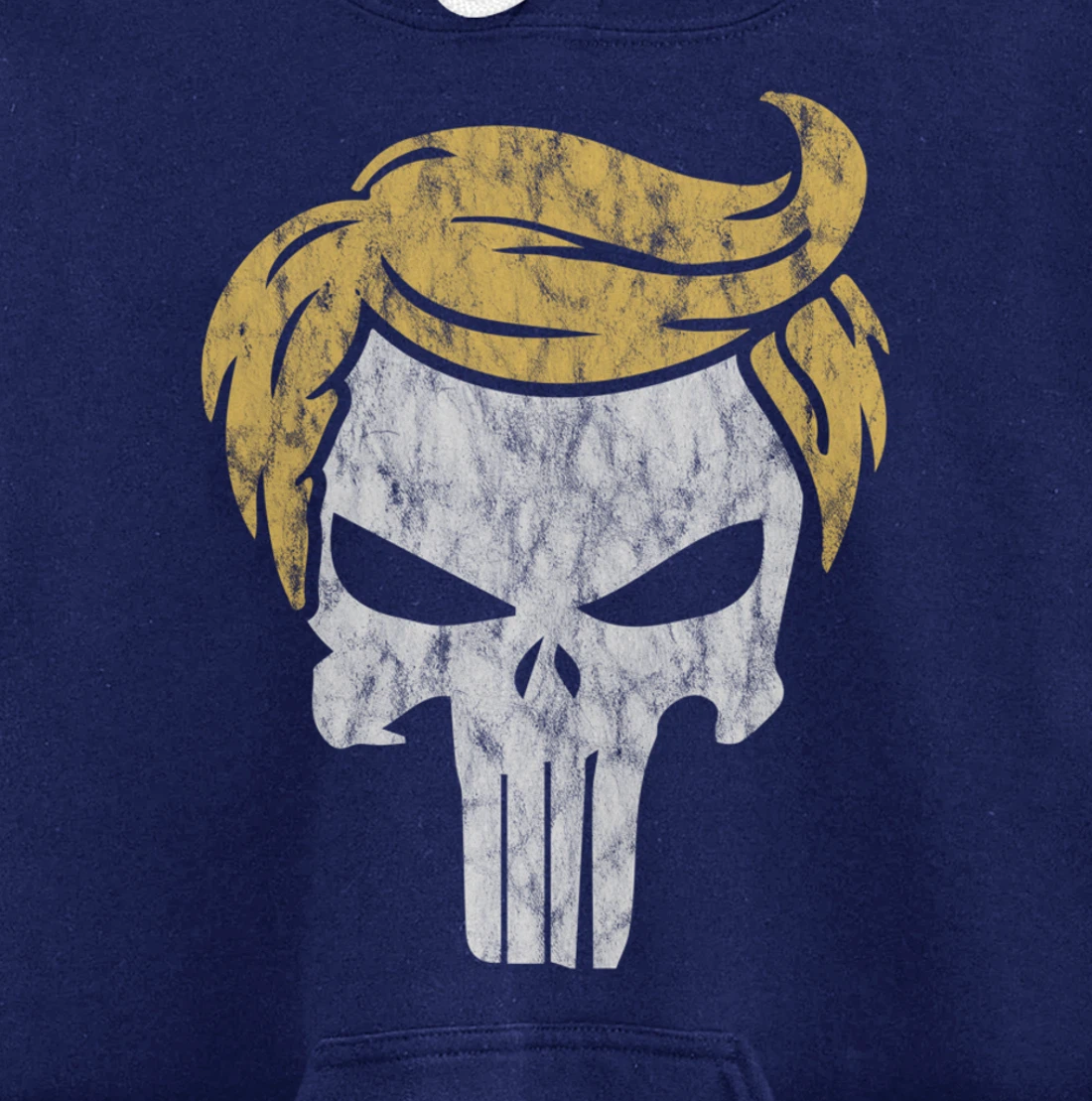 Trump Hair Skull Shirt, Funny Trump Gift Pullover Hoodie