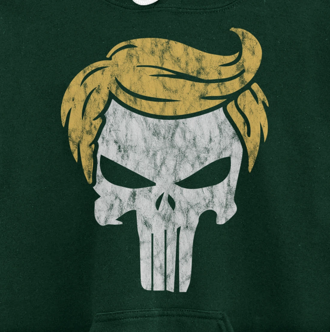 Trump Hair Skull Shirt, Funny Trump Gift Pullover Hoodie