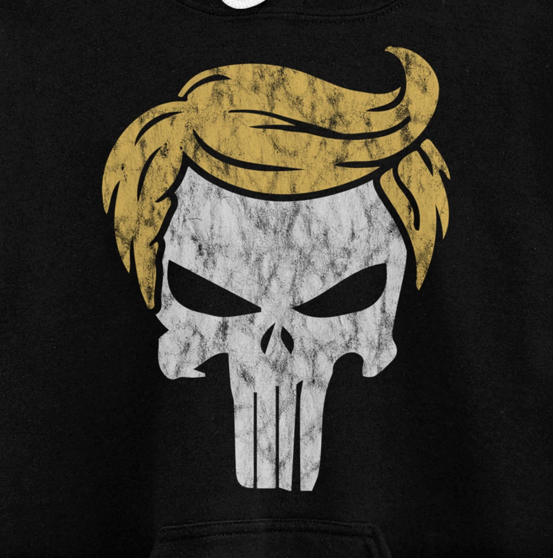 Trump Hair Skull Shirt, Funny Trump Gift Pullover Hoodie