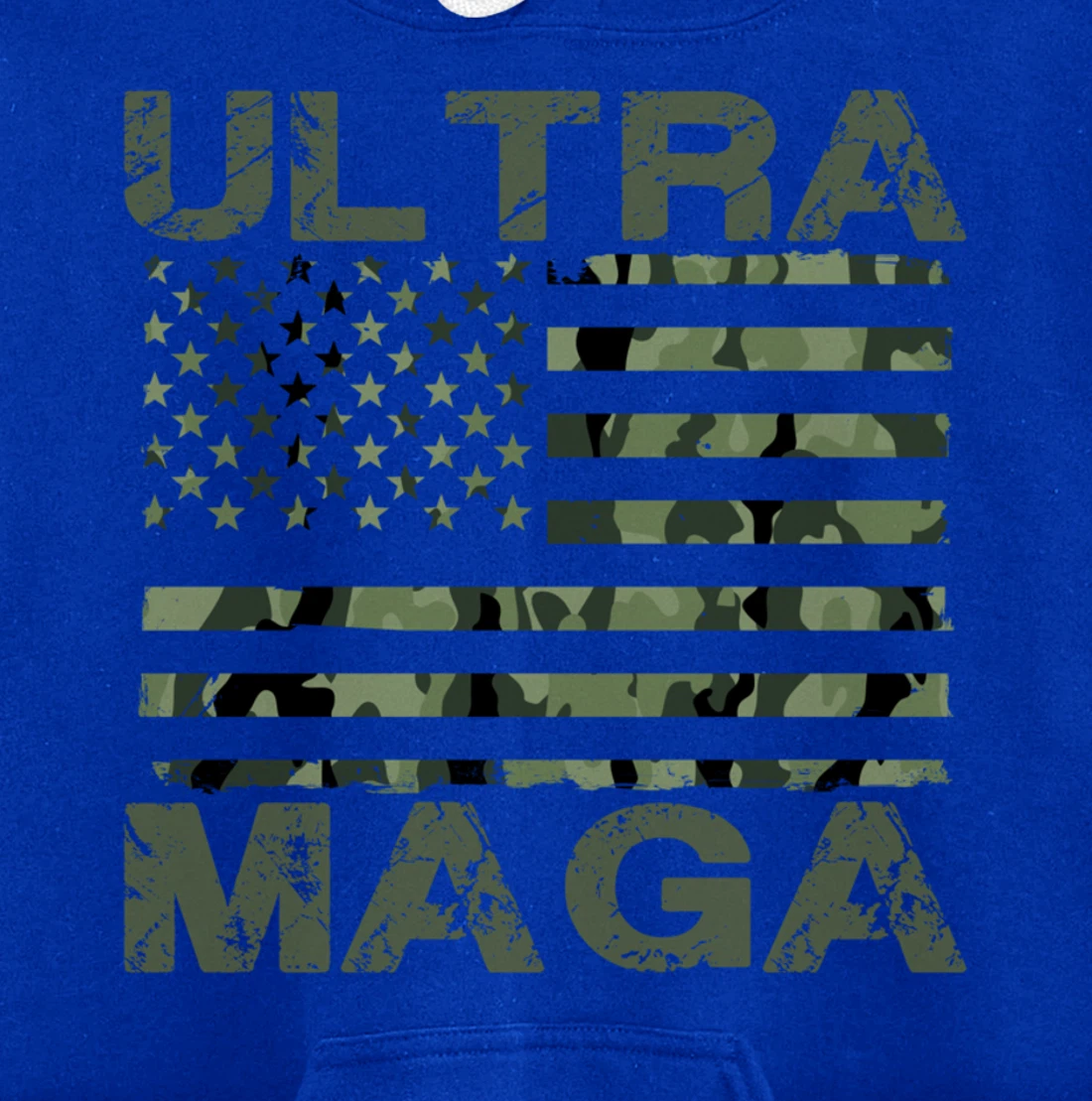 Ultra MAGA Retro Patriotic Trump American Flag Ultra Maga Pullover Hoodie