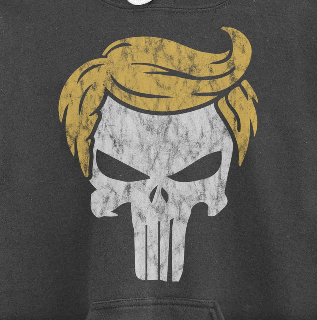 Trump Hair Skull Shirt, Funny Trump Gift Pullover Hoodie