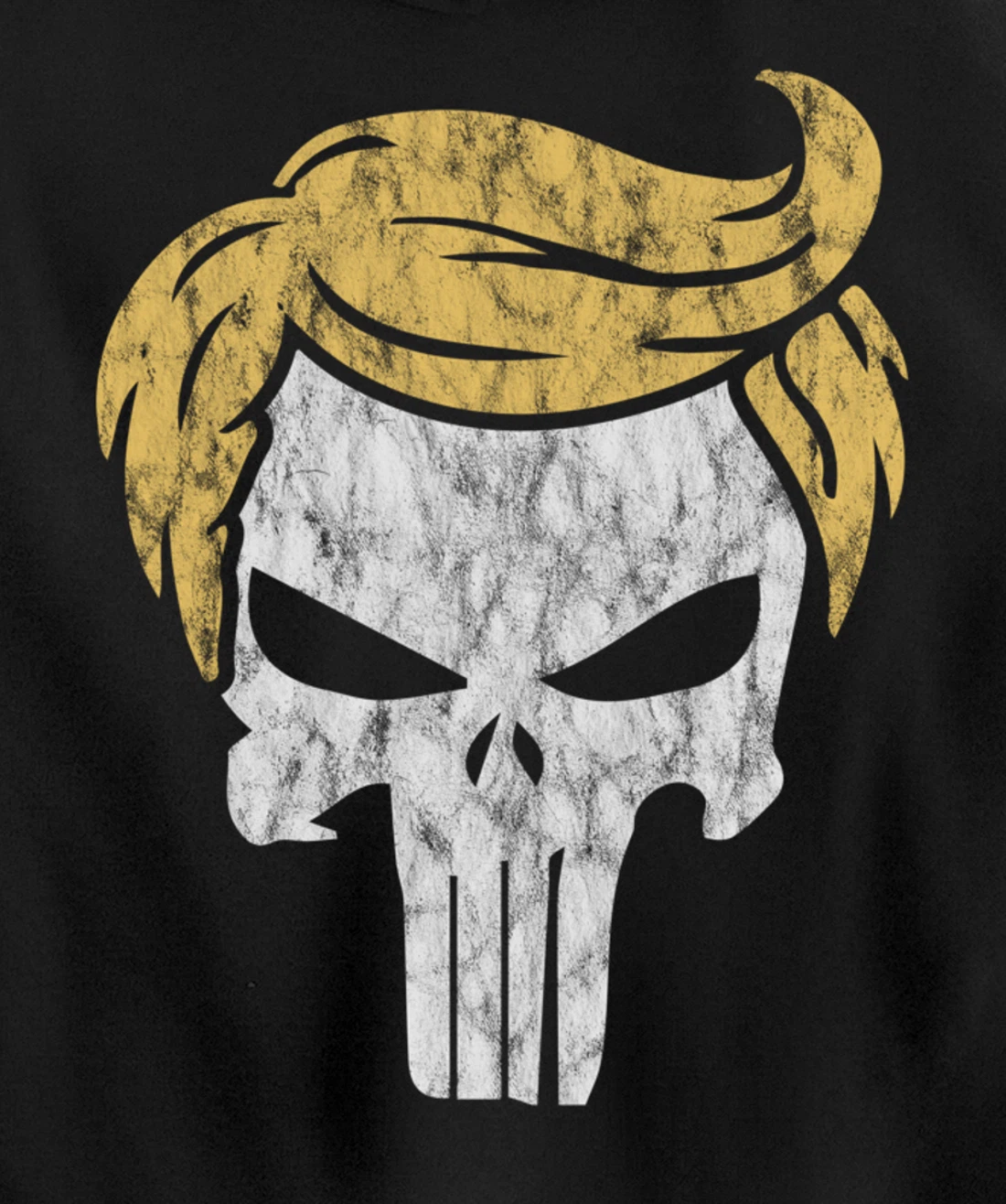 Trump Hair Skull Shirt, Funny Trump Gift Pullover Hoodie