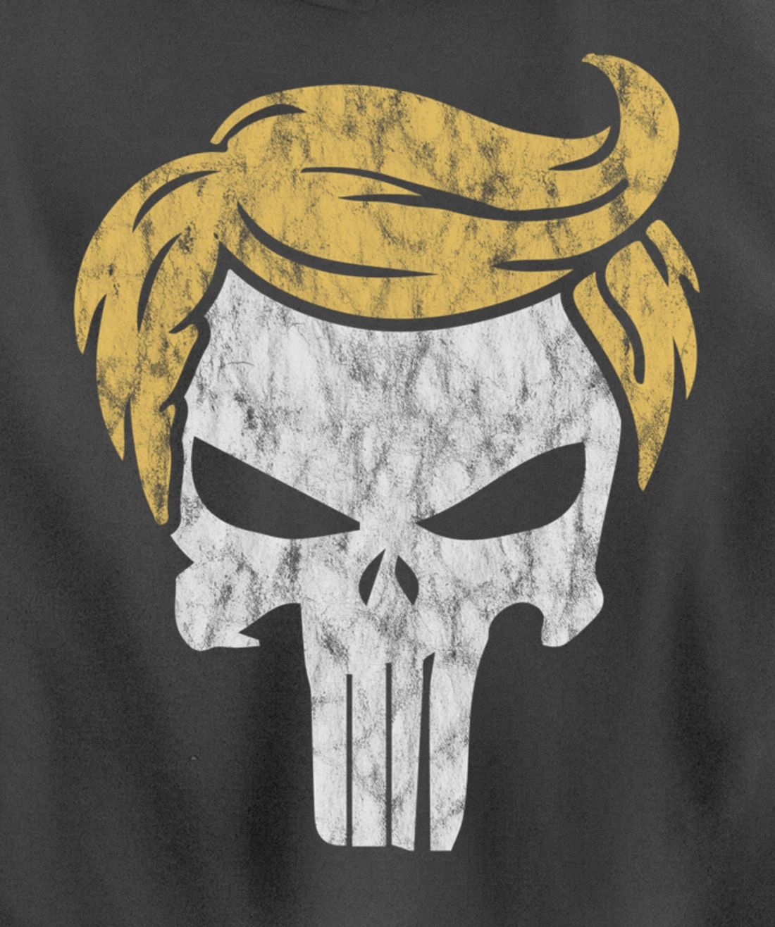 Trump Hair Skull Shirt, Funny Trump Gift Pullover Hoodie
