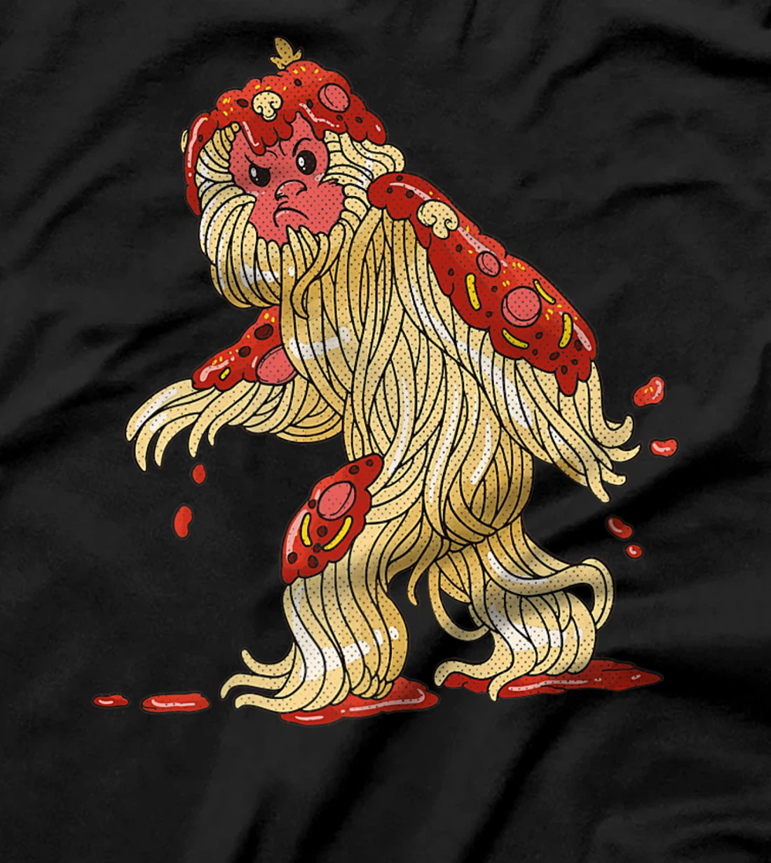 Spaghetti Squatch Italian Bigfoot Sasquatch Vintage T-Shirt, Kid T-Shirt and Women T-Shirt