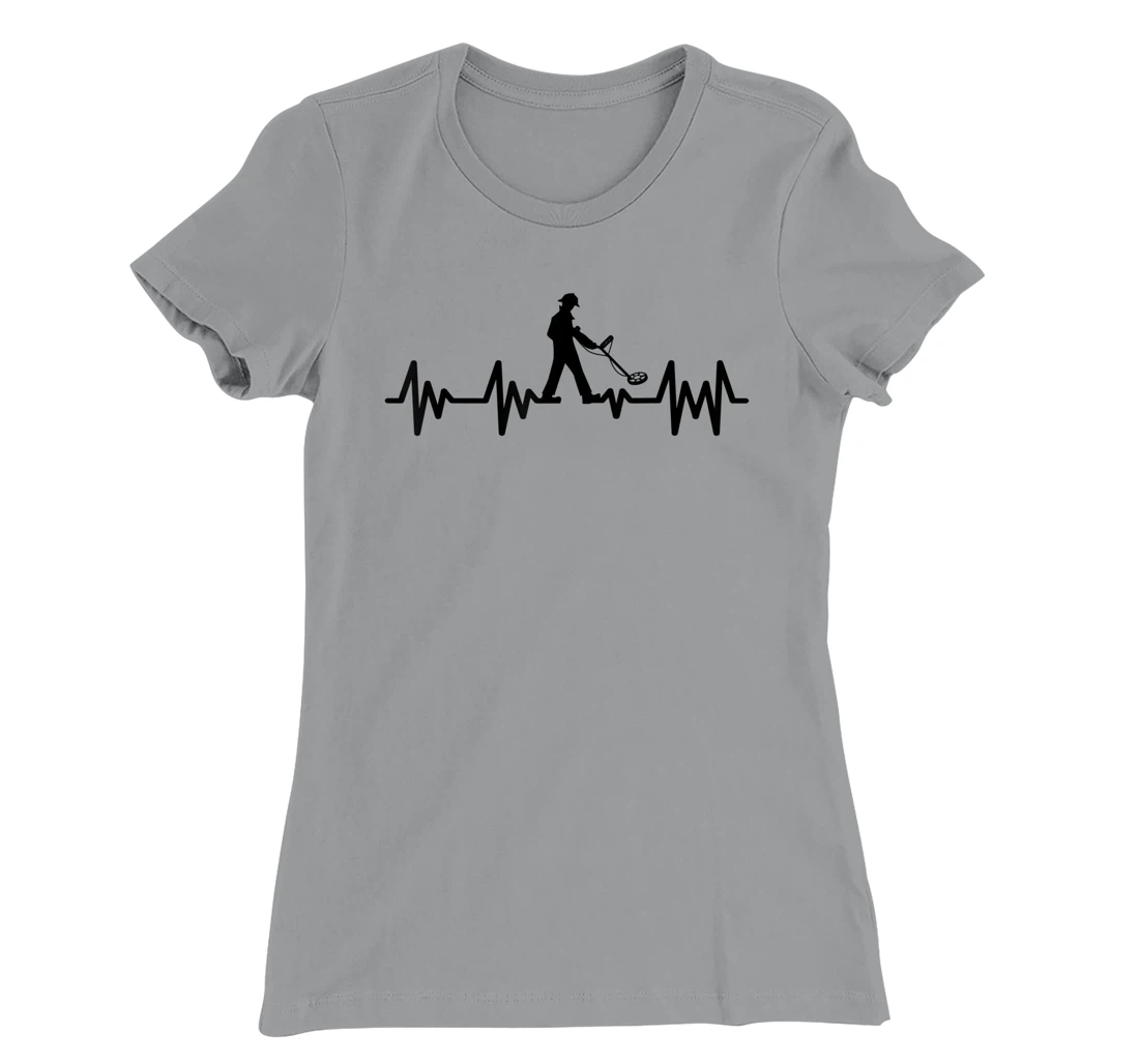 Womens Detectorists detecting Heartbeat Detectoring Metaldetector T-Shirt, Kid T-Shirt and Women T-Shirt
