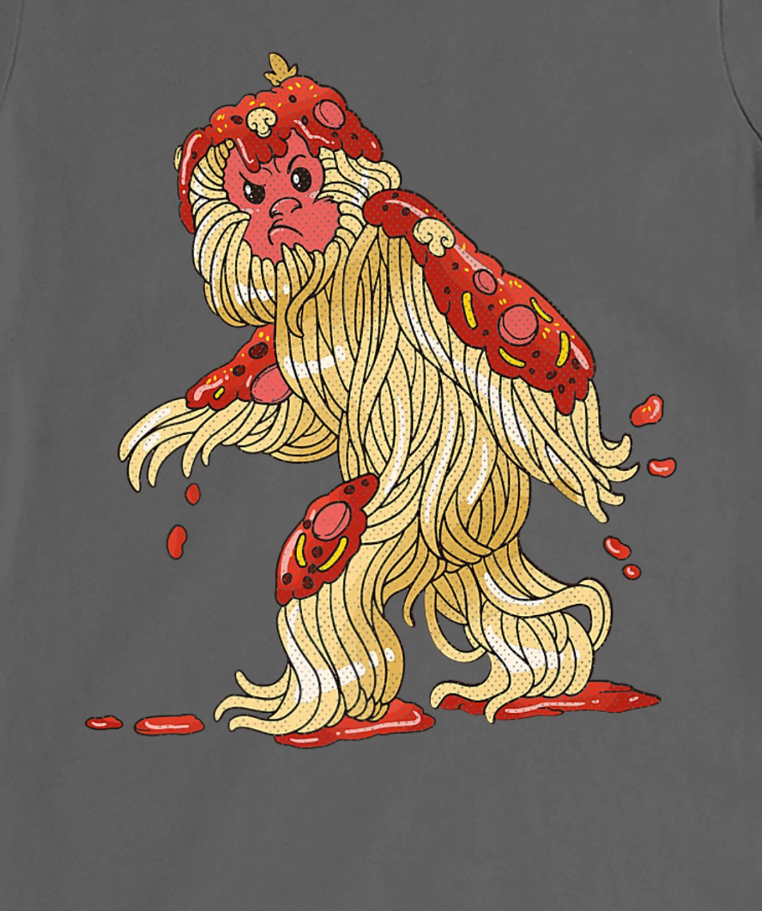 Spaghetti Squatch Italian Bigfoot Sasquatch Vintage T-Shirt, Kid T-Shirt and Women T-Shirt