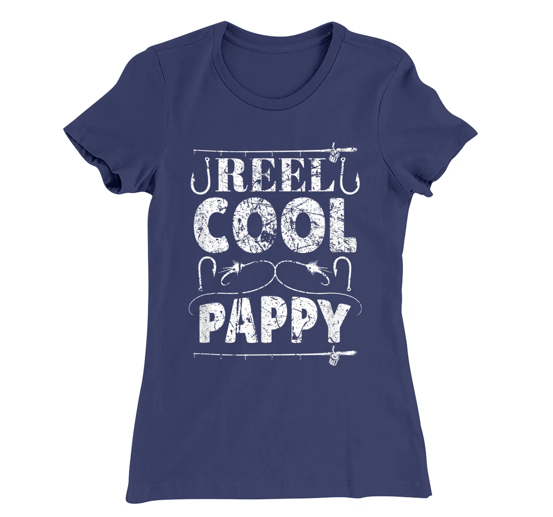 Reel Cool Pappy Funny Grandpa Fishing Vintage T-Shirt, Women T-Shirt