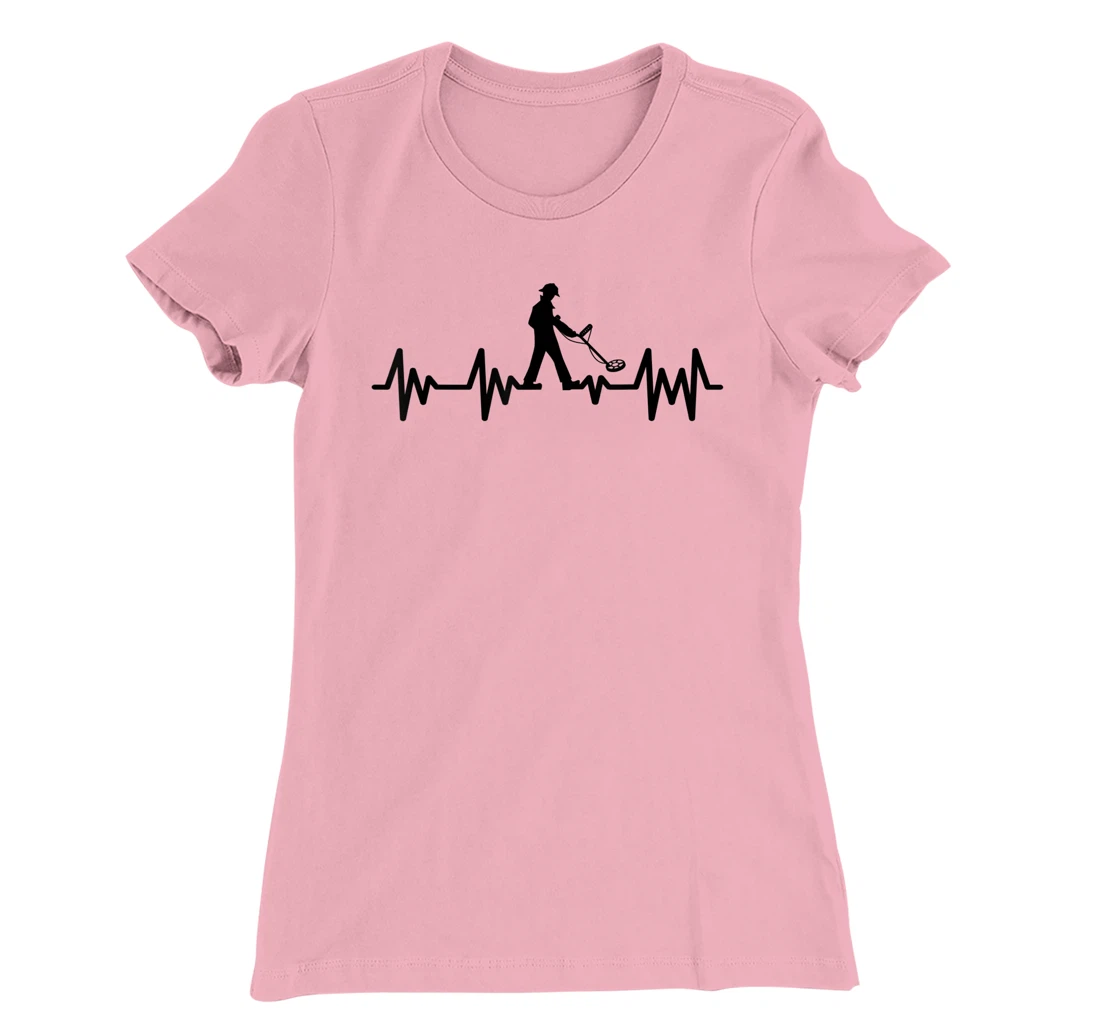 Womens Detectorists detecting Heartbeat Detectoring Metaldetector T-Shirt, Kid T-Shirt and Women T-Shirt