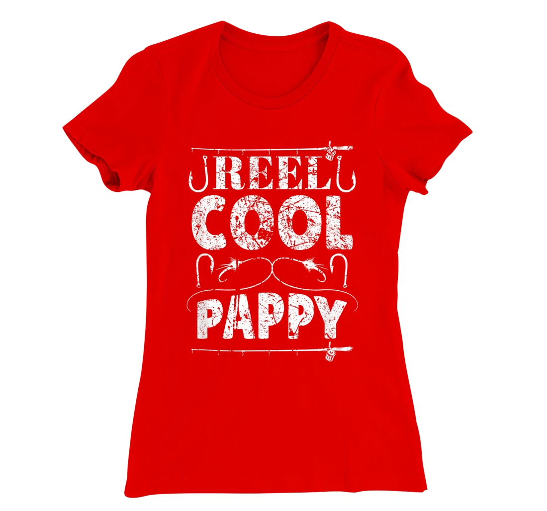Reel Cool Pappy Funny Grandpa Fishing Vintage T-Shirt, Women T-Shirt