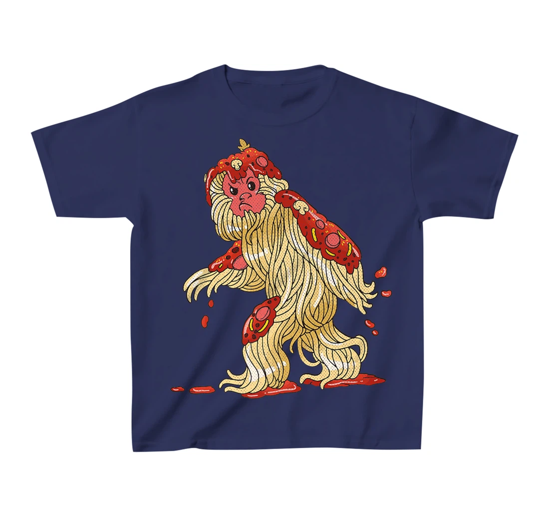 Spaghetti Squatch Italian Bigfoot Sasquatch Vintage T-Shirt, Kid T-Shirt and Women T-Shirt