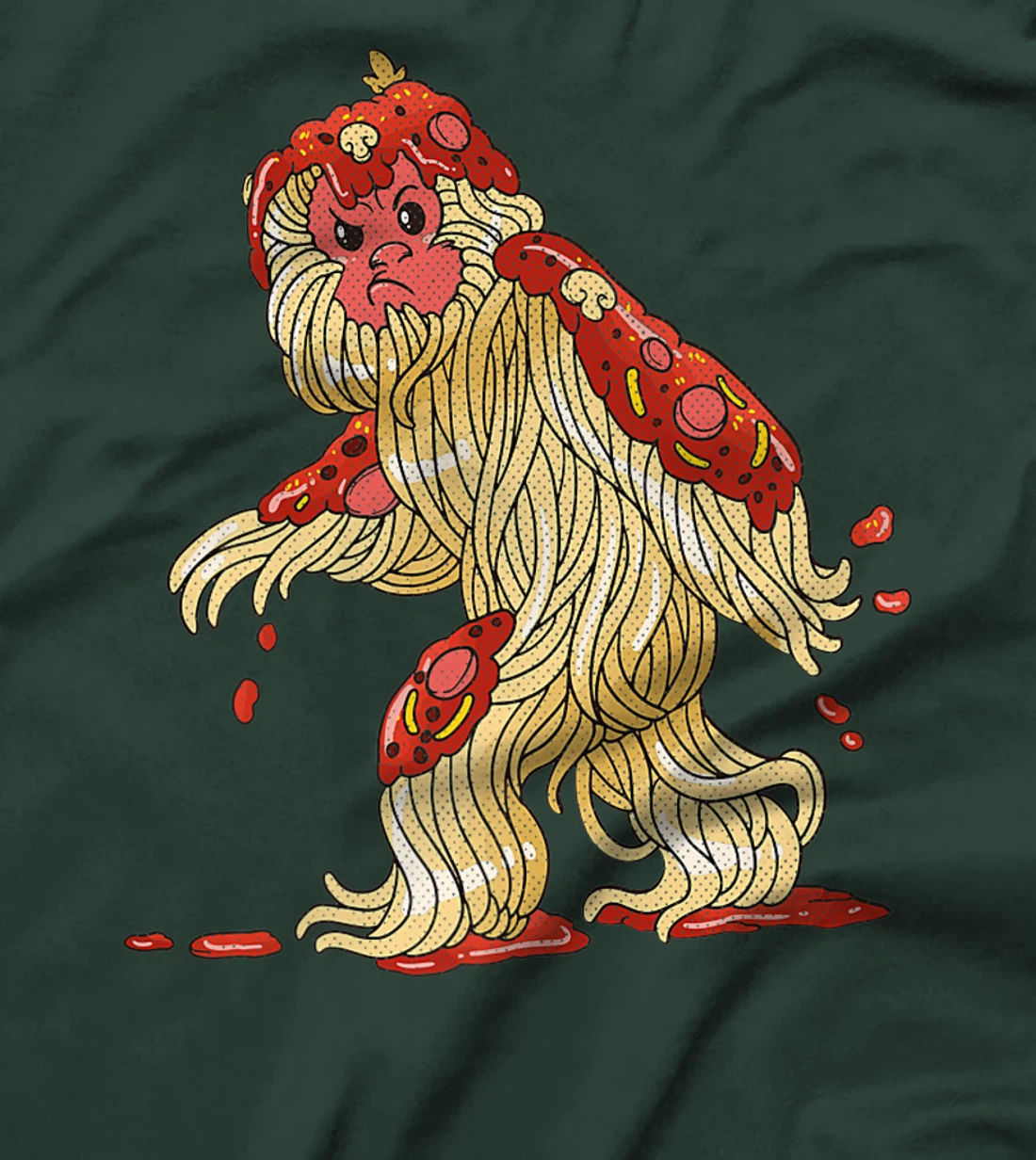 Spaghetti Squatch Italian Bigfoot Sasquatch Vintage T-Shirt, Kid T-Shirt and Women T-Shirt