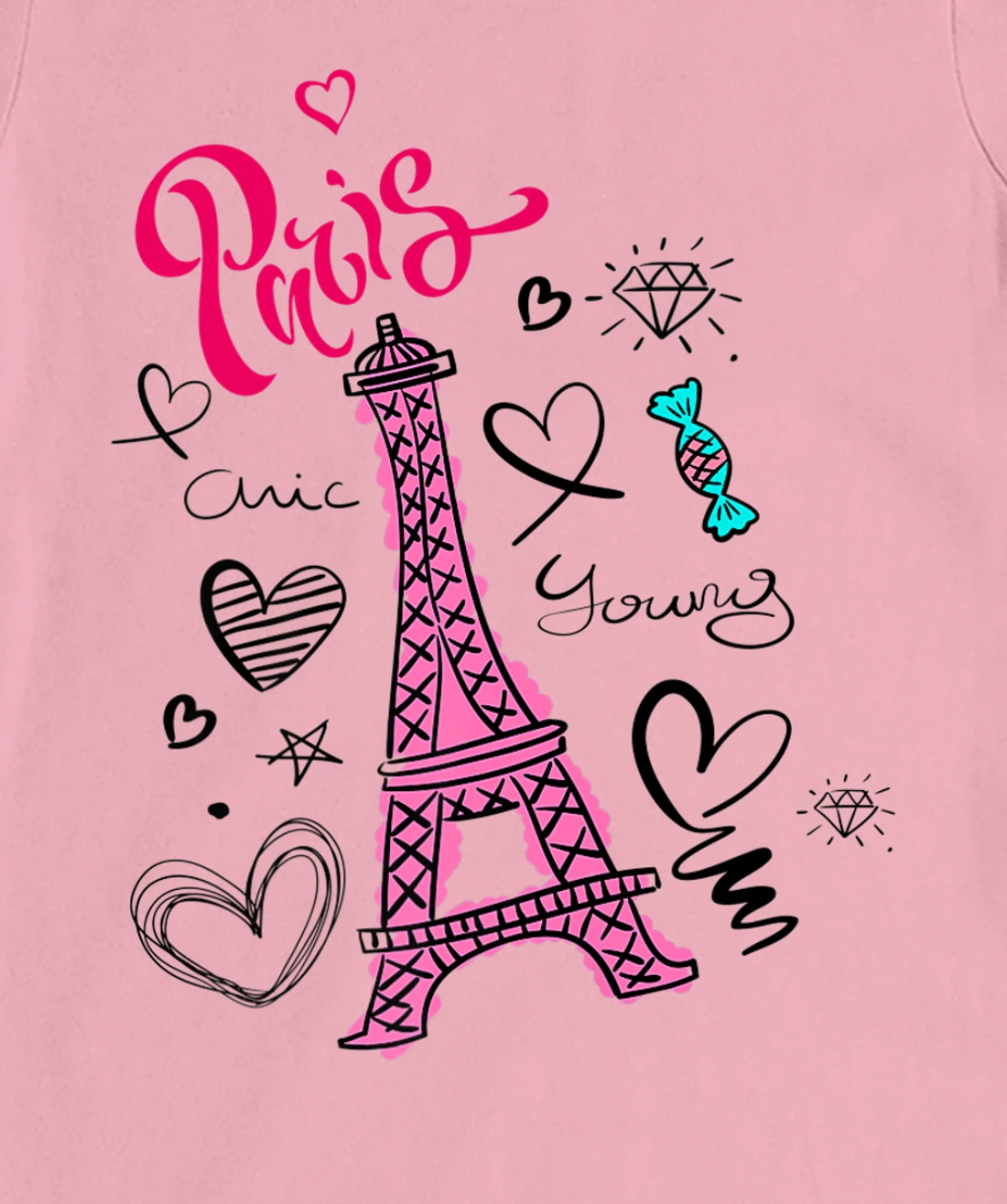 Paris France Eiffel Tower Graphic Tees, Paris Fashion Stuffs T-Shirt, Kid T-Shirt and Women T-Shirt