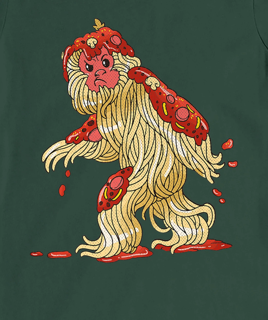 Spaghetti Squatch Italian Bigfoot Sasquatch Vintage T-Shirt, Kid T-Shirt and Women T-Shirt