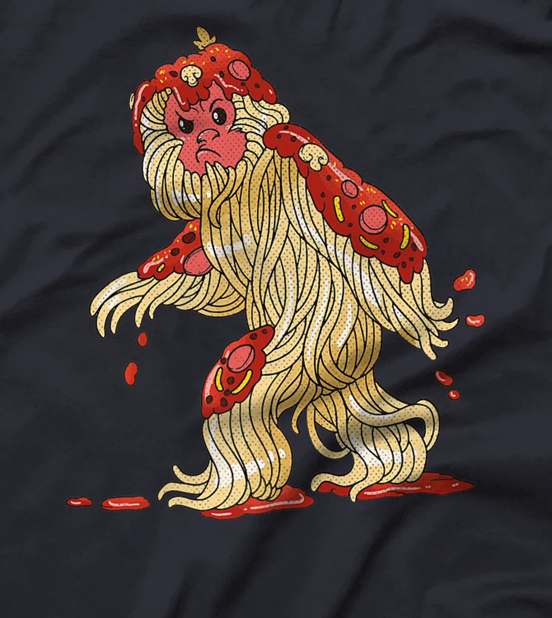 Spaghetti Squatch Italian Bigfoot Sasquatch Vintage T-Shirt, Kid T-Shirt and Women T-Shirt