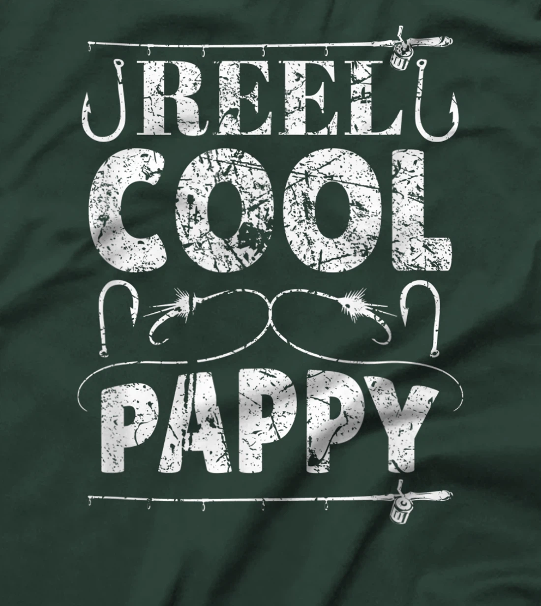 Reel Cool Pappy Funny Grandpa Fishing Vintage T-Shirt, Women T-Shirt
