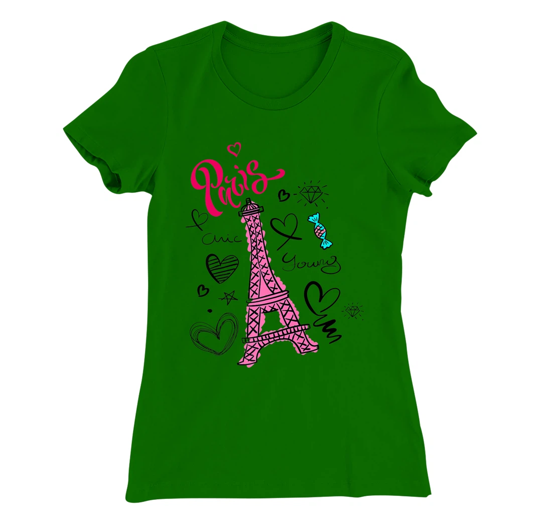 Paris France Eiffel Tower Graphic Tees, Paris Fashion Stuffs T-Shirt, Kid T-Shirt and Women T-Shirt