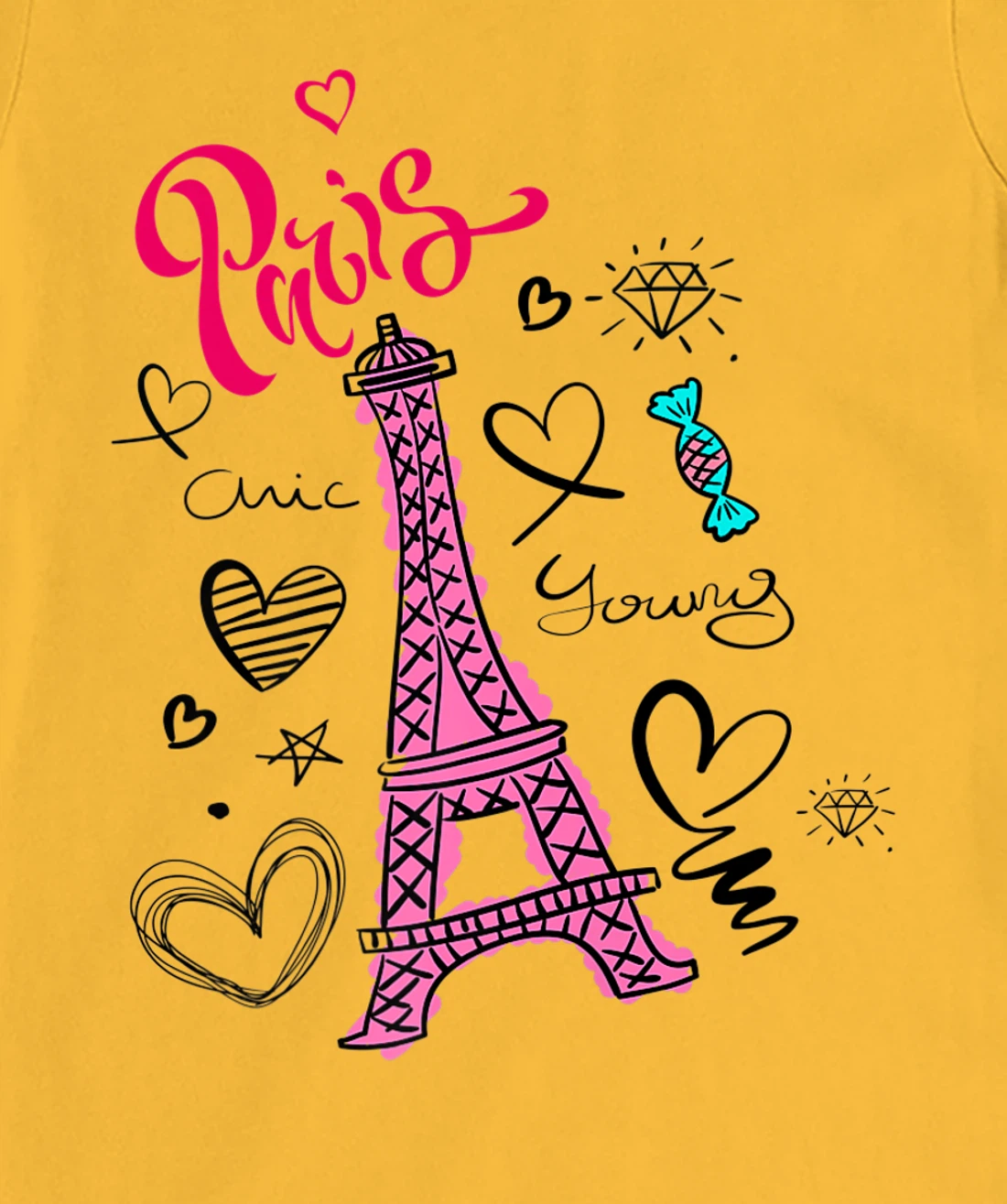 Paris France Eiffel Tower Graphic Tees, Paris Fashion Stuffs T-Shirt, Kid T-Shirt and Women T-Shirt