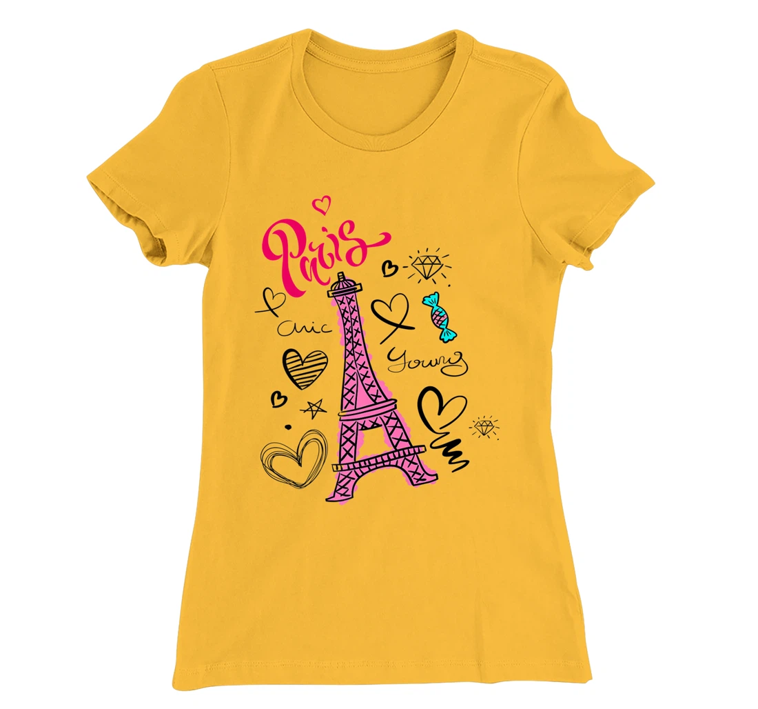 Paris France Eiffel Tower Graphic Tees, Paris Fashion Stuffs T-Shirt, Kid T-Shirt and Women T-Shirt