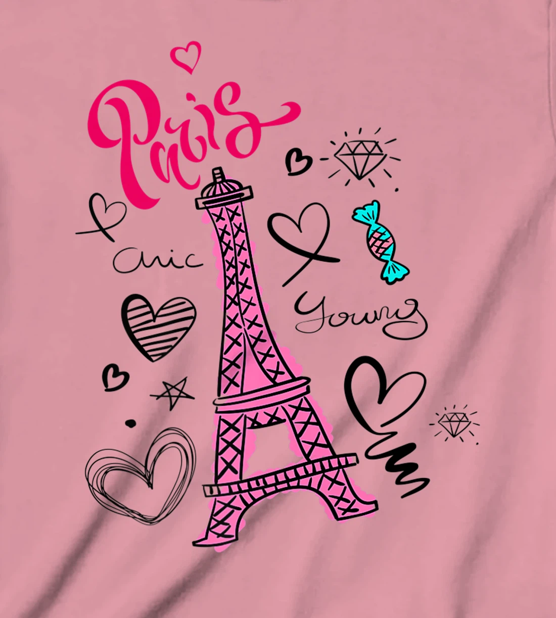 Paris France Eiffel Tower Graphic Tees, Paris Fashion Stuffs T-Shirt, Kid T-Shirt and Women T-Shirt