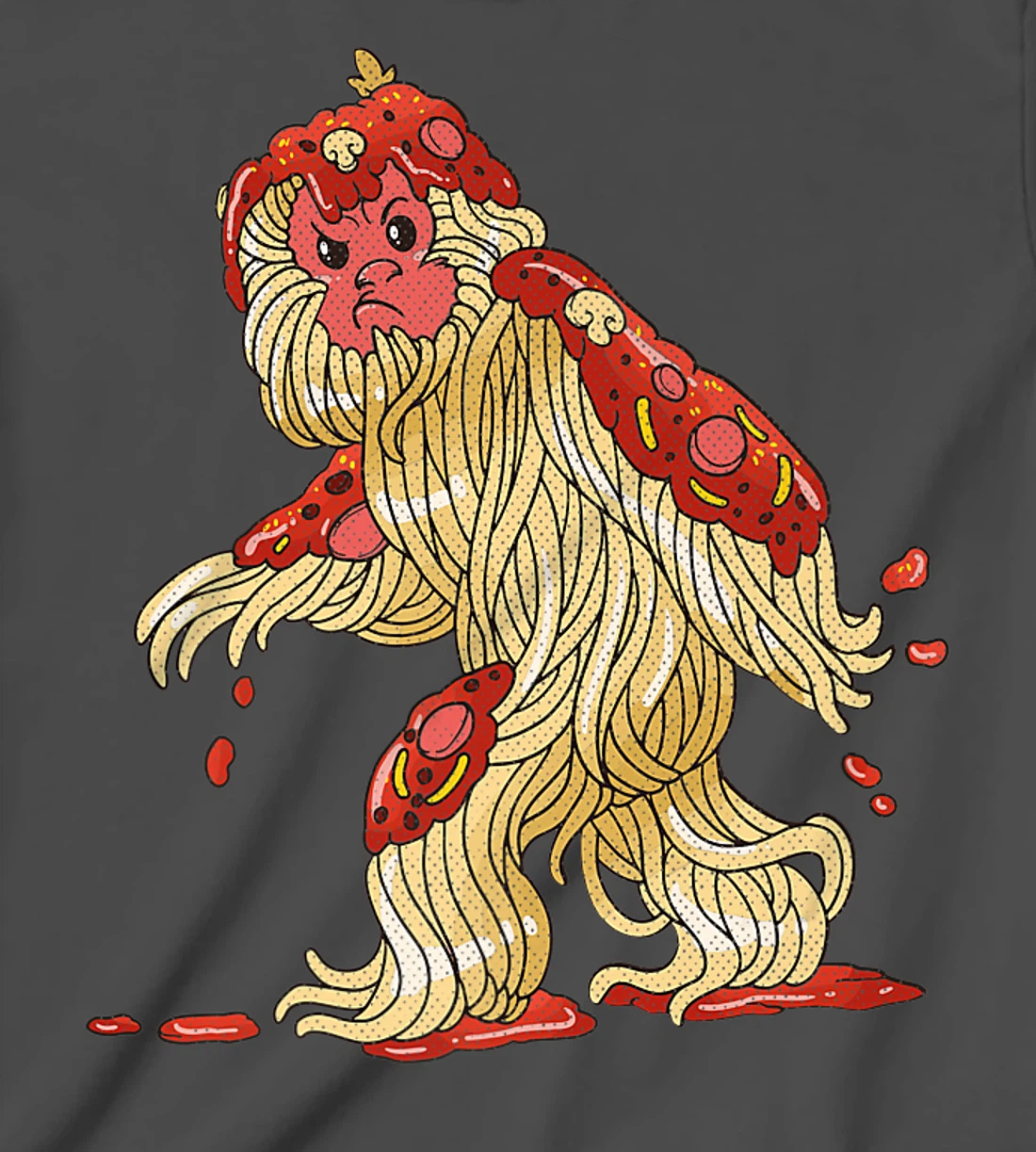 Spaghetti Squatch Italian Bigfoot Sasquatch Vintage T-Shirt, Kid T-Shirt and Women T-Shirt