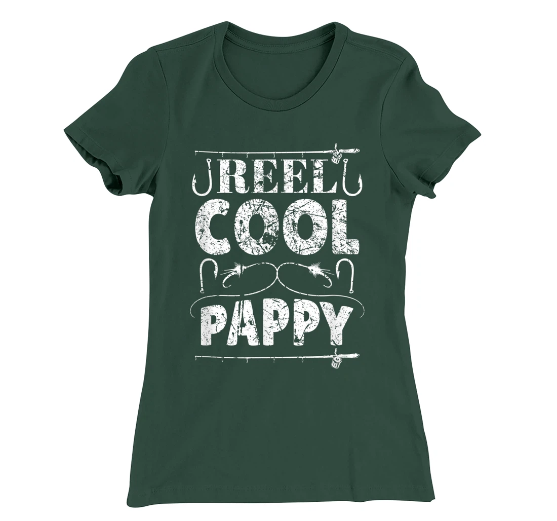 Reel Cool Pappy Funny Grandpa Fishing Vintage T-Shirt, Women T-Shirt
