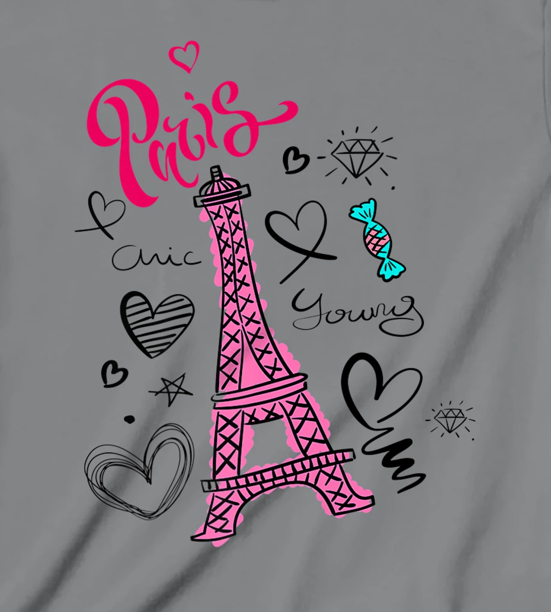 Paris France Eiffel Tower Graphic Tees, Paris Fashion Stuffs T-Shirt, Kid T-Shirt and Women T-Shirt