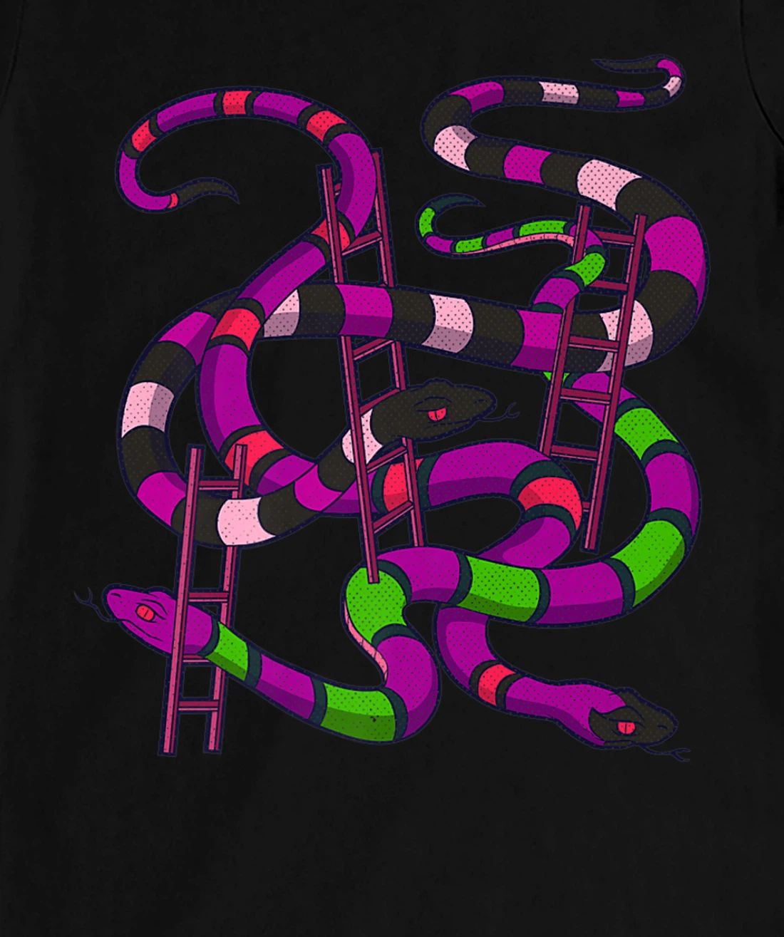 Snakes and Ladders Dark Humor Board Game Horror Gamer T-Shirt, Kid T-Shirt and Women T-Shirt