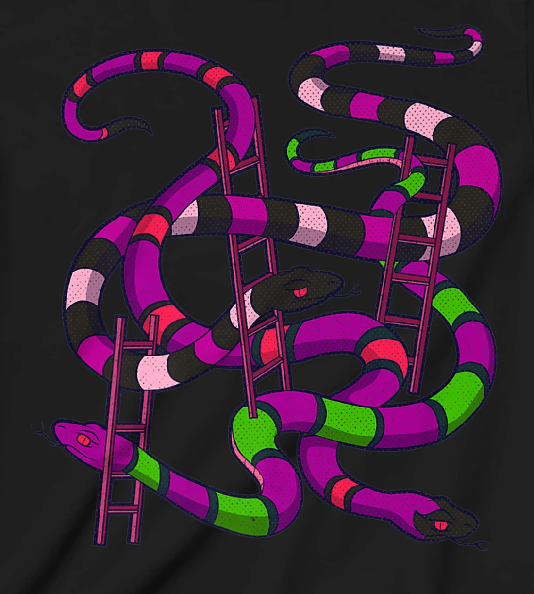 Snakes and Ladders Dark Humor Board Game Horror Gamer T-Shirt, Kid T-Shirt and Women T-Shirt