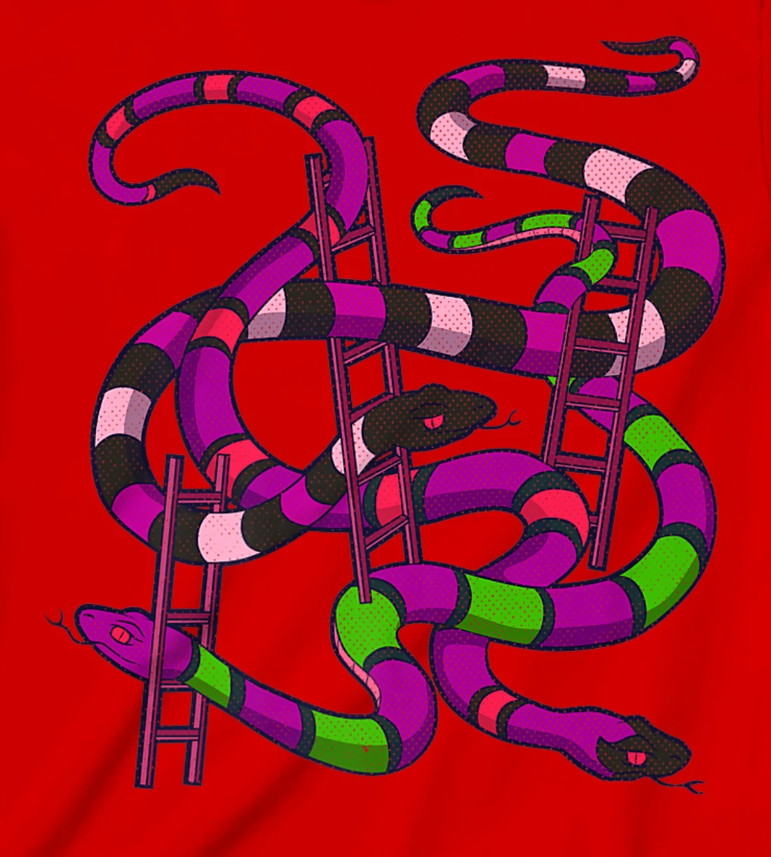 Snakes and Ladders Dark Humor Board Game Horror Gamer T-Shirt, Kid T-Shirt and Women T-Shirt