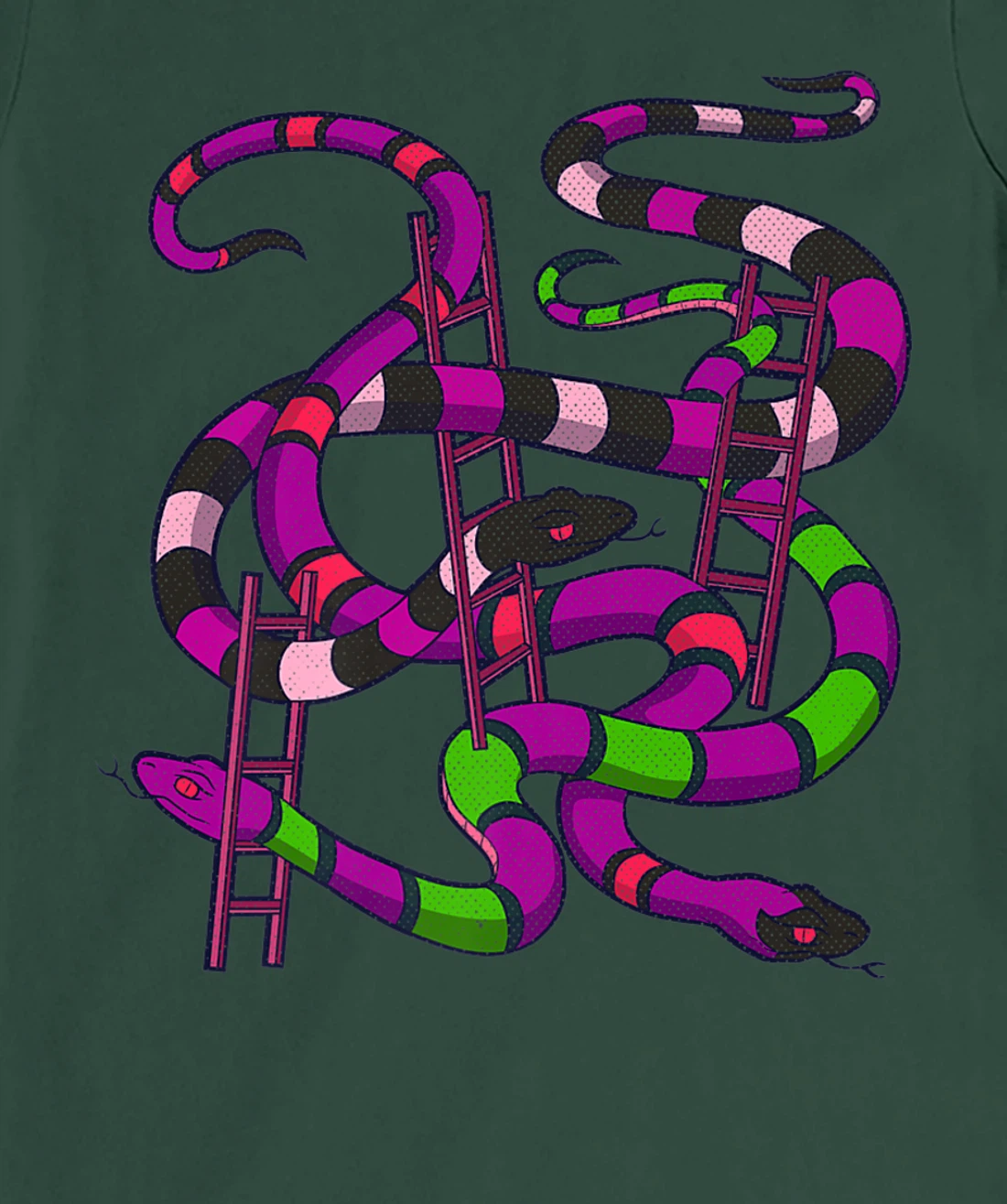 Snakes and Ladders Dark Humor Board Game Horror Gamer T-Shirt, Kid T-Shirt and Women T-Shirt